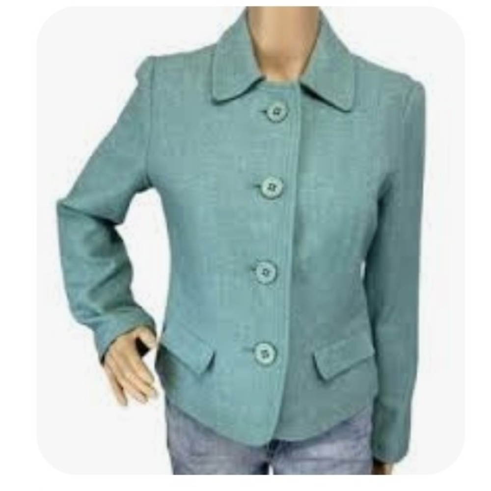GAP vintage wool fitted mint jacket coat sz 2 *R - Picture 1 of 6